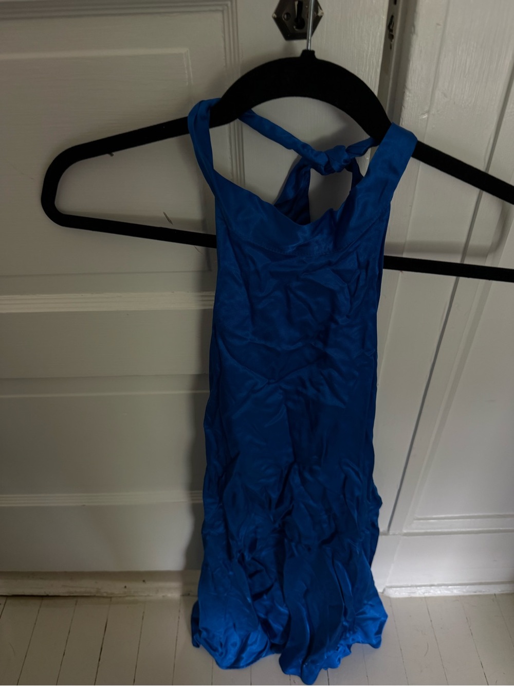 NWT Zara Halter Blue Mini Dress Size XS - Picture 2 of 8